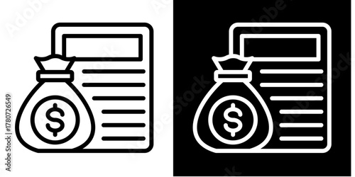 Resources Icon Set White Style Collection