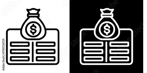 Schilderij op canvas Balance Icon Set White Style Collection