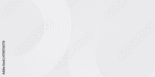 Abstract white glowing geometric lines on gray background. Modern shiny blue circle lines pattern. vector eps10