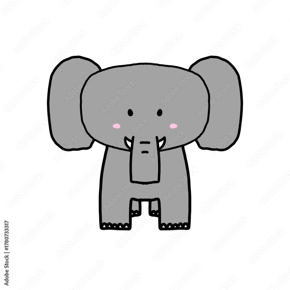 Fototapeta premium elephant cartoon illustration