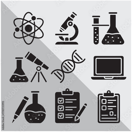 critical thinking icon collection, icon set, solid icon.