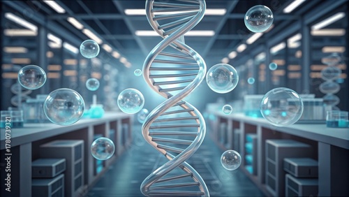 Molecular Structure and DNA Helix Hovering in Laboratory Space
