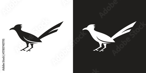 roadrunner bird logo vector icon illustration	