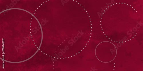 Red abstract background with red circle rings in faded distressed vintage grunge texture design.Old wall texture cement black red background. This design are used for wallpaper ,poster, Chalkboard.
