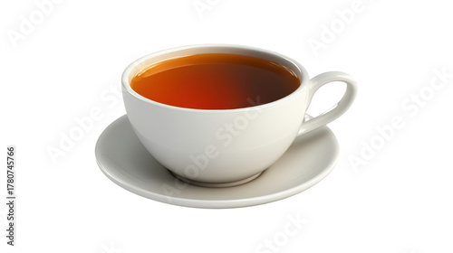 Wallpaper Mural White teacup filled with amber tea isolated on a transparent background Torontodigital.ca