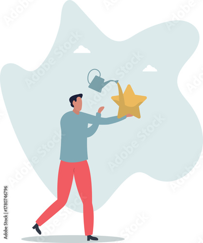 Ambition or motivation to success or being excellence, aspiration and effort to improve, growing and best performance concept.life and employment of people.