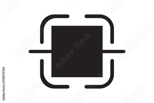 Digital scanning qr code icons isolated on a white background. Barcode scanner icon. QR code for payment. QR codes scan in black color flat styles for smartphone. Barcode icon.