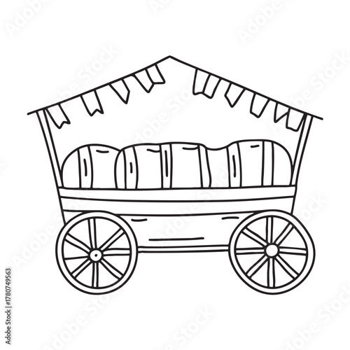 New Year banner displayed along the side panel of a parade cart