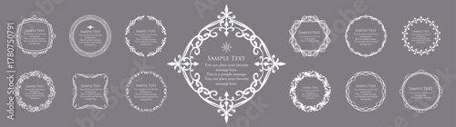 Luxury card design. Antique decorative design. Elegant edge pattern.