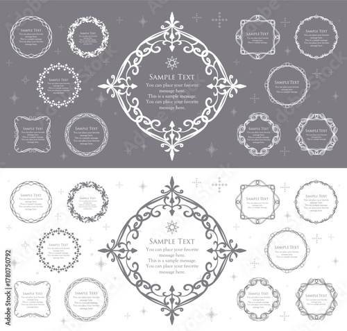 Luxury card design. Antique decorative design. Elegant edge pattern.
