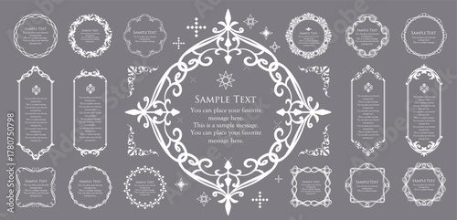 Luxury card design. Antique decorative design. Elegant edge pattern.