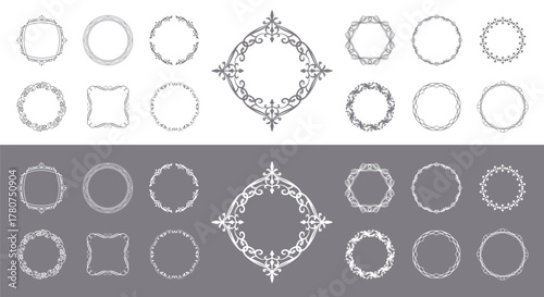 Luxury card design. Antique decorative design. Elegant edge pattern.