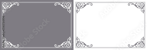 Luxury card design. Antique decorative design. Elegant edge pattern.