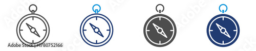compass icon set multiple style