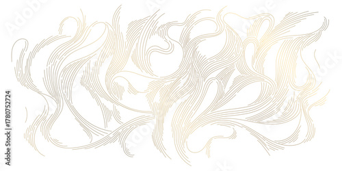 Elegant vector abstract golden line pattern, Asian topography, mountains, rivers, natural contours, luxury modern design. Backgrounds, wallpapers, packaging, premium graphic