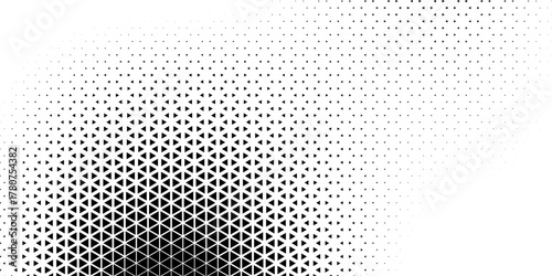 Triangular geometric pattern. Black white triangle background. vector illustration