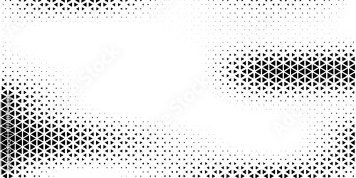 Triangular geometric pattern. Black white triangle background. vector illustration