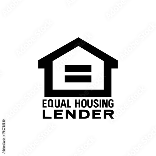 Equal House Opportunity Black Vector Icon