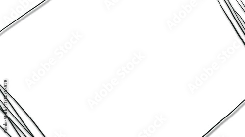 The frame consists of thin stripes at the corners with shadows.