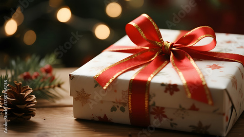 ChristmasGiftBoxWithRedBow