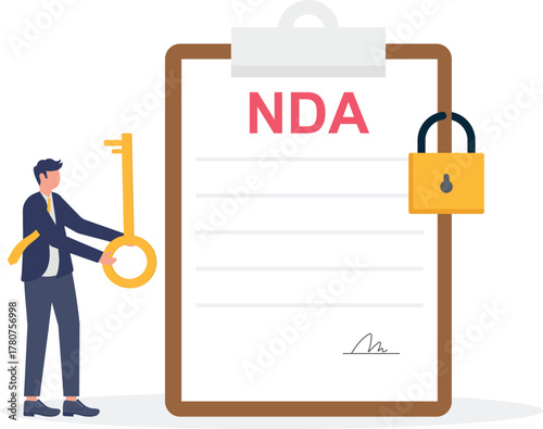 illustration of company document confidentiality about business ideas and innovations
