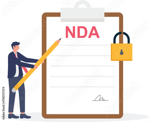 illustration of signing an agreement for using the NDA in company document confidentiality
