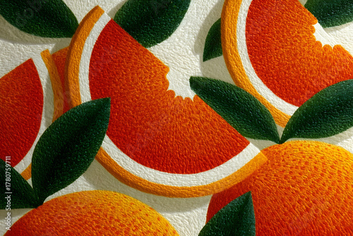 Vibrant Citrus Fruit Pattern for Creative Design and Decoration