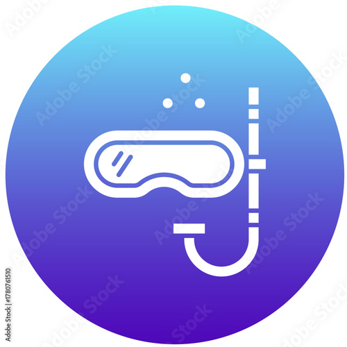 Scuba Mask icon vector image. Suitable for mobile apps, web apps and print media.