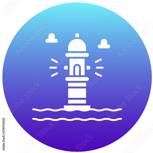 Lighthouse icon vector image. Suitable for mobile apps, web apps and print media.