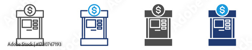 atm icon set multiple style