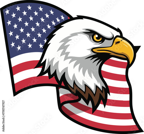 Fierce Eagle Head Mascot — Symbol of Freedom and Strength