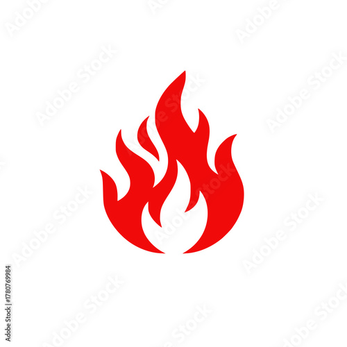 Fiery Inferno: A vibrant red flame dances with dynamic energy, illustrating passion, danger, and the raw power of nature. 