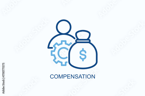 Compensation Icon Or Logo Isolated Vector Illustration