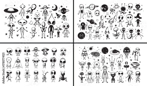 astronaut doodle art, space explorer vector, rocket launch illustration, outer space science drawing, cosmic astronaut design, creative space mission clipart, universe exploration art, hand drawn spac