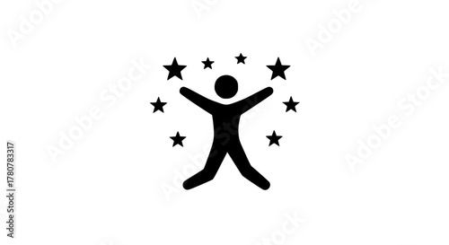 Positive self black white icon 22.66% 715 553