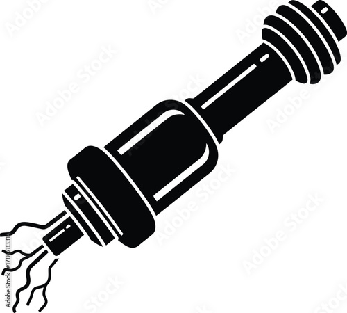 Fiber Optic Cable Connector Vector Illustration for Telecommunications and Technology Solutions Isolated on White