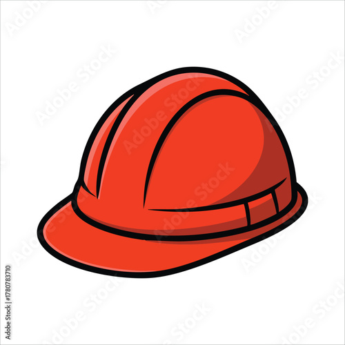 construction hard hat helmet vector art isolated on white background