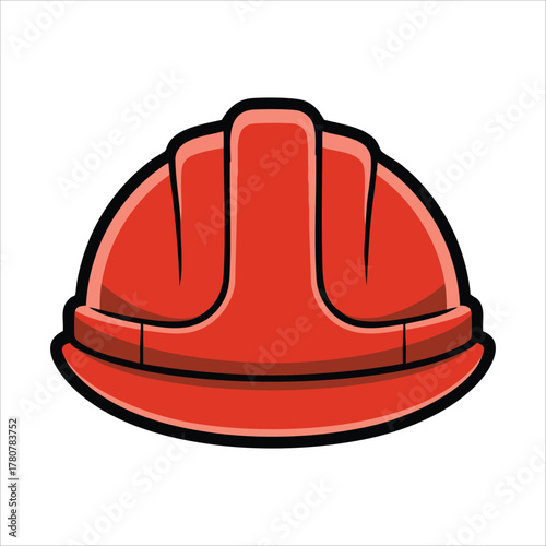 construction hard hat helmet vector art isolated on white background