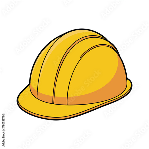 construction hard hat helmet vector art isolated on white background