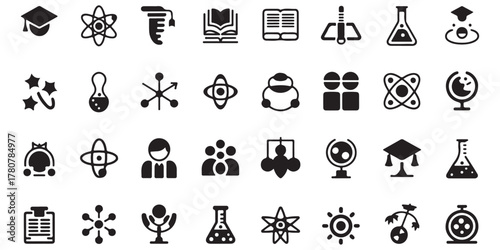  science and education icons 