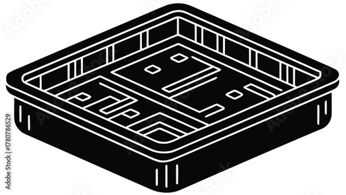 3D maze labyrinth game concept illustrates the confusing path and challenge to find the solution and successful exit way