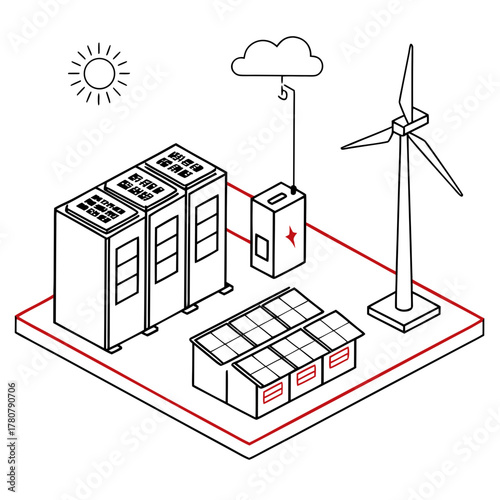 Clean energy system with solar panels wind turbine battery storage and cloud connectivity for smart grid solutions