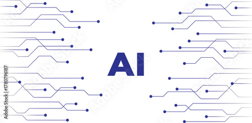 AI technology network with sleek modern design for innovative business solutions and future tech developments, data and connectivity