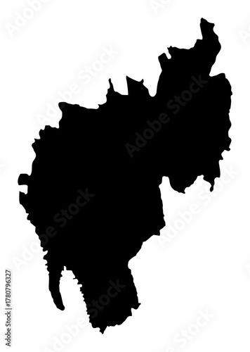 Tripura silhouette map