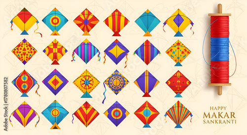 Kite flying festival surf icons set. Flat illustration of 25 kite flying festival surf vector icons for web