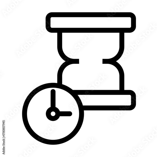 Hourglass Sandclock Waiting Timer Icon from Time Management Collection (Outline style)