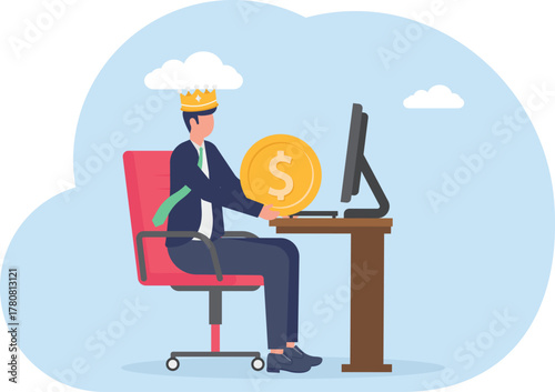 illustration of increased profit and revenue from completed projects

