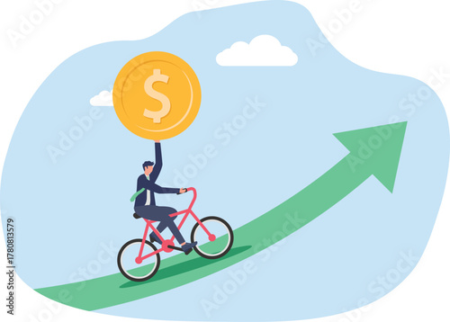 illustration of increasing business market attention
