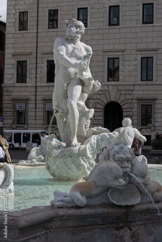 Mohrenbrunnen auf derf Piazza Navona, Rom, Italien