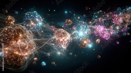 Colorful Abstract Cosmic Nebula Design